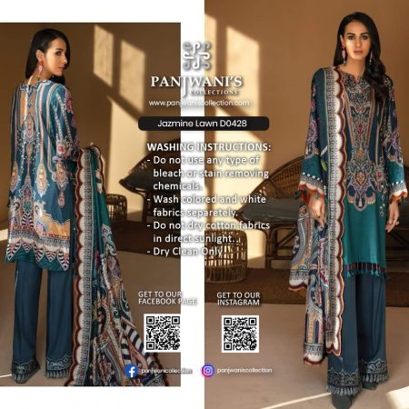 Jazmine iris luxury lawn DO428