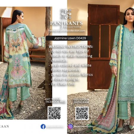 Jazmine iris luxury lawn DO429