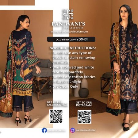 Jazmine iris luxury lawn DO431