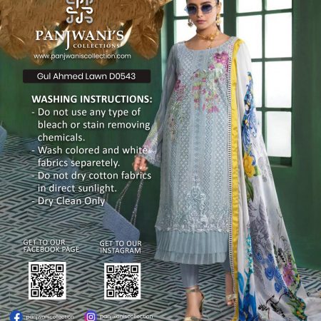 Gul Ahmed Luxury Lawn - D0543