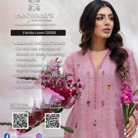 Farida Hassan Luxury Lawn - D0581